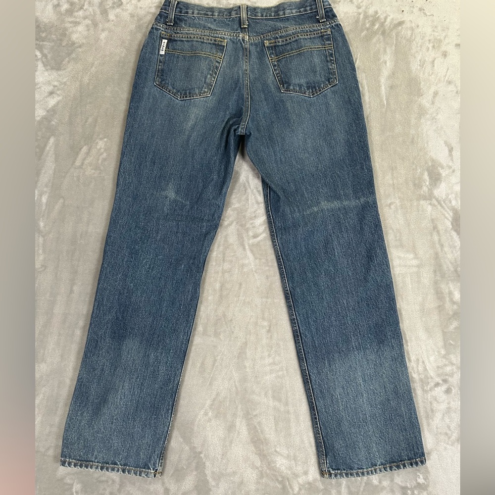 Cinch up relaxed fit straight leg denim jeans - Picture 2 of 11